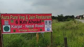 Board of Aura pure veg restaurant near Karjat