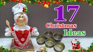 17 Step By step Christmas Decoration ideas made From Tin Cans | DIY Christmas craft idea492