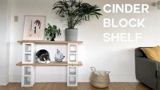 THE WORLDS EASIEST SHELF TO BUILD - CINDER BLOCK BOOK SHELF