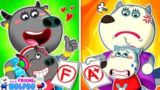 Wolfoo and Friends | Good Student vs Bad Student: Exam Test at School | Kids Videos