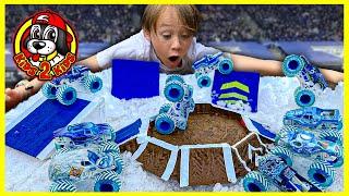 SUPER Monster Truck Toys SNOW COMPILATION  Obstacle Course, Racing & DIY Arena Freestyle Challenge