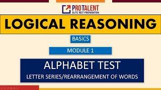 Logical Reasoning I Basics Module 1 I Best Way to learn Alphabet test