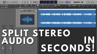 QUICKEST and SIMPLEST way to split Stereo audio to Mono in Logic!