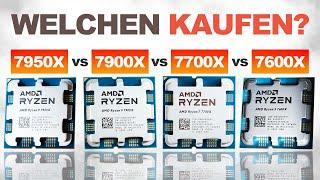 WELCHE CPU KAUFEN? — AMD 7950X vs 7900X vs 7700X vs 7600X