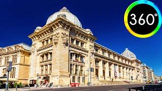 360° VR Bucharest Downtown Travel Walking Tour Romania Holiday 6K Trip Center Virtual Reality HD 4K