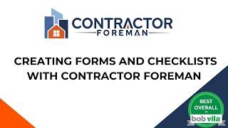 Creating Forms and Checklists with Contractor Foreman