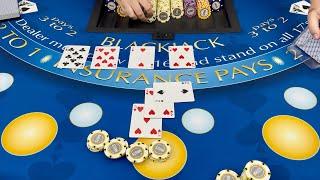 INCREDIBLY LUCKY $400,000 DOUBLE DOWN BLACKJACK BET HANDS IN $900,000 HIGH LIMIT ROOM SESSION!