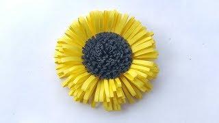 How To Make Flower Out Of Paper || Paper Sunflower