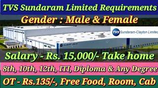 Manufacturing Company | Takehome 15k | Male & Female | OT Rs.135 | Job vacancy in Chennai 2024