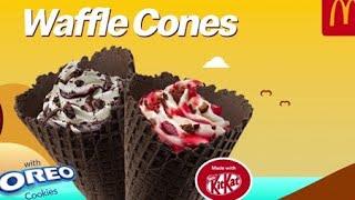 McDonald's Waffle cone | McDonald Oreo Waffle Cone | Kitkat Waffle cone | UAE #shorts #mcdonald