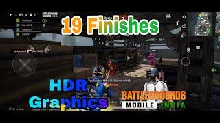 Battlegrounds Mobile India BGMI | HDR Graphics | 19 Finishes | Team Deathmatch TDM | Vivek Thumbar