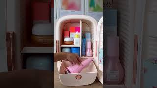 ASMR STOCKING MY NEW SKINCARE FRIDGE  #shorts