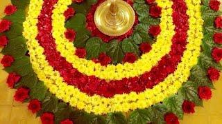 Flower decoration ideas for Diwali / Flower rangoli designs easy