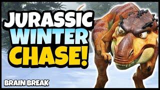 Jurassic Winter Chase | Brain Break | Just Dance | Dinosaur Run