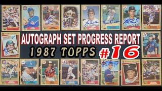 1987 Topps Set Autograph Update 16  - 8 Autographed Cards Including Controversial Hall of Famer!