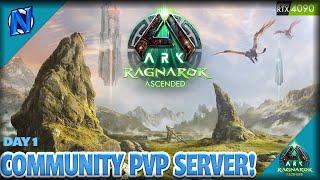 RAGNAROK Pvp Server  Day 1 | Ark Survival Ascended No mods