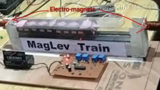 Maglev (magnetic leviated) train for high speed transportation, demonstrate working model by Groomix