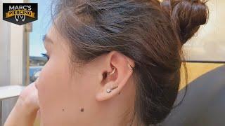 Daith, Inner Conch Piercing, and real gold English  Marc's Piercing TV