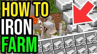 Easiest Iron Farm Tutorial Minecraft Bedrock 2024