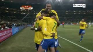 Brazil vs Ivory Coast 3-0 Goal By Elano World Cup 2010-06-20 .flv