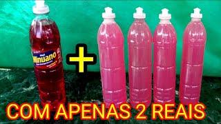 Gastei apenas 2 reais para fazer essa Multiplicação de detergente com 1 fiz 4 - Receitas da Bo