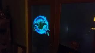 AtmosFX Halloween Projector Effects on the door - Digital Halloween Decorations for 2017