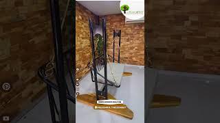 Indoor Metal Swing with Soft Cushion and Brass Chain Durable Stylish Addition to Relaxed Interiors.
