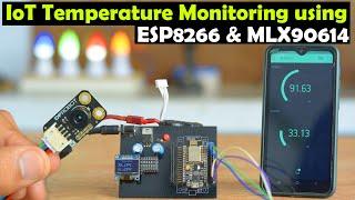 ESP8266 MLX90614 Non-Contact Infrared Temperature Sensor, IoT Temperature Monitoring, ESP8266 Proj