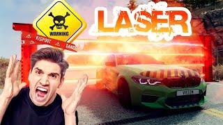 Carefully! Cars VS LASER Gate  - BeamNG.drive #beamngdrive #car #gaming #variation #cortoon