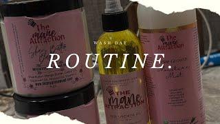 WASH DAY || THE MANE ATTRACTION PRODUCT REVIEW