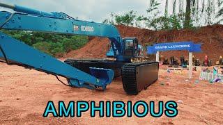 Story Line : Grand Launching Excavator Kobelco Amphibious/ CAT Long Arm