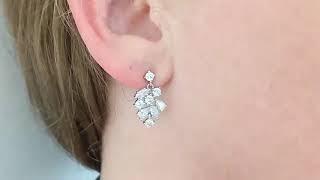 Natural Diamonds Bridal Earrings | Nature Inspired Chandelier Earrings | Drop Earrings