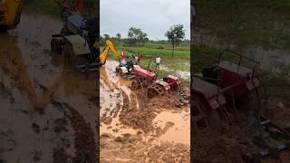 Swaraj and Mahindra tractors stuck #shorts #trending #tractor