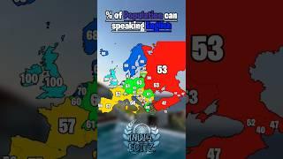 % of population can speaking English #europe #map #geography #mapper #mapping #shortsfeed #fyp