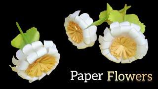 How to make beautiful flowers with paper ll Flower making with paper