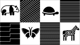 HIGH CONTRAST SENSORY STIMULATION |Visual stimulation for newborns|Black and White Patterns⬛️️️