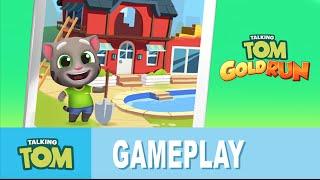 Talking Tom Gold Run - Build Your Dream House (Gameplay)