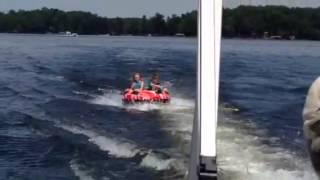 Kay and Ryan tubing at lake Anna