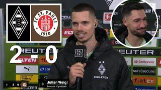 Julian Weigl Kleindienst Interview Nach Dem Spiel Borussia M'gladbach 2 vs 0 FC St Pauli 24/11/2024