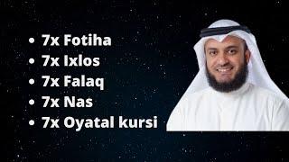 Mishary Alafasy: 7x: #fotiha #ixlos #falaq #nas #oyatalkursi  #islam  #quran #sura