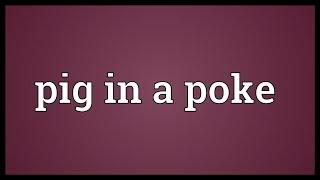 Pig in a poke Meaning