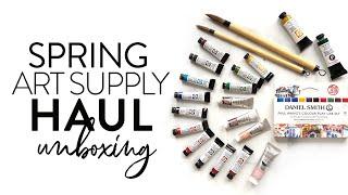 Spring Art Supply Haul Unboxing with Daniel Smith and Winsor & Newton