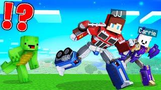 TRANSFORMERS Speedrunners vs Hunter in Minecraft - Maizen JJ and Mikey