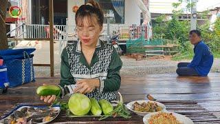 Cha Trồng Được Trái Bí Đao Lạ Nấu Canh Với Cá Rô..Bữa Cơm Chiều Ấm Áp| ONMT #Tập 28
