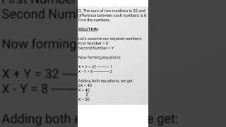 Class 6 O Level Math Practice Ques #chapter5 #linearequations #mentalmath #mathstricks #supermath