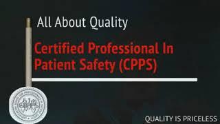 INTRODUCTION TO CPPS - CERTIFIED PROFESSIONAL IN PATIENT SAFETY - #ihi #healthcare #patientsafety