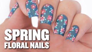 Easy Spring Floral Nail Art Design