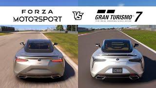 Forza Motorsport vs Gran Turismo 7 - Lexus LC500 - FM8 vs GT7 Comparison