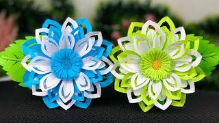 NEW!!| Beautiful Paper Flower Making | Paper Crafts For School | Home Decor | Paper Craft DIY