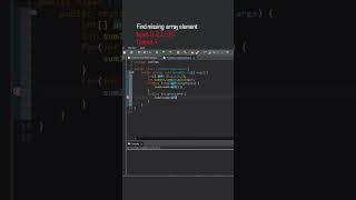 How to find missing   array element?